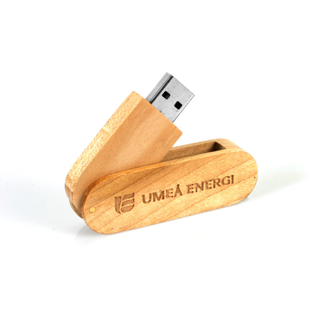Twister Wood, puinen varsi USB 2.0