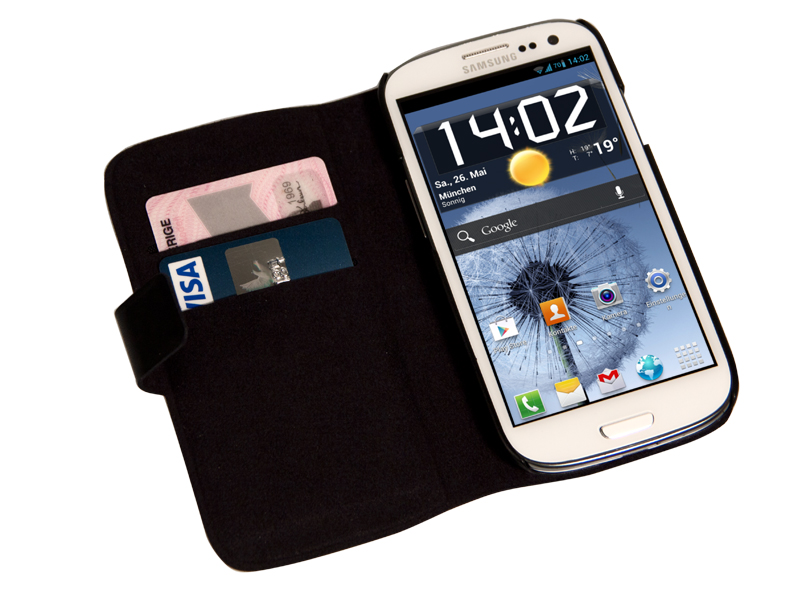 Plånboksfodral i läder (Samsung)