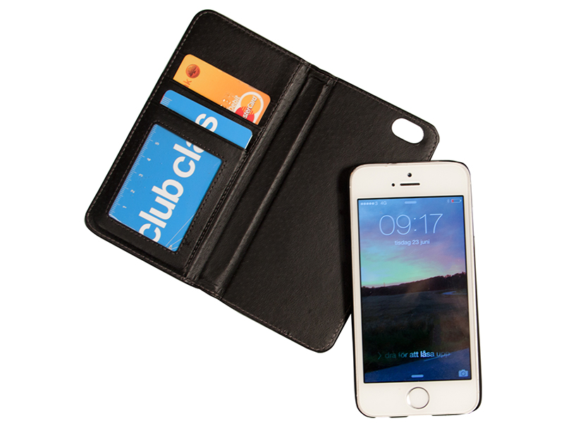 Lommebok -lærveske med magnet (iPhone) ulike modeller
